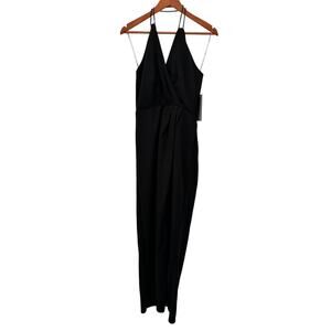 JS COLLECTIONS NWT Black Halter Full Length Gown Dress // 6